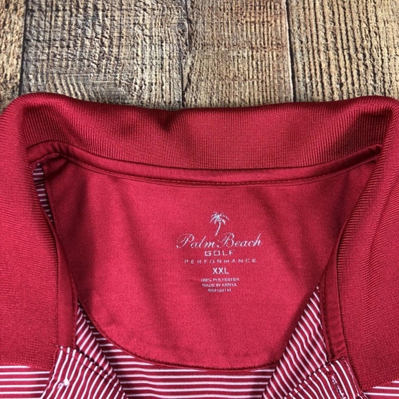 Palm Beach Golf Men's Stripe Golf Shirts BR26 - Picture 3 of 3